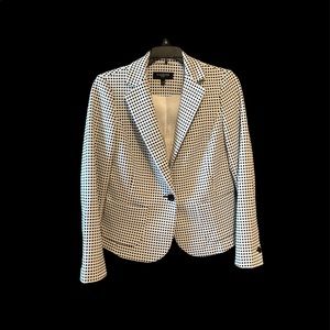 Talbots S petite Black white jacket blazer suit